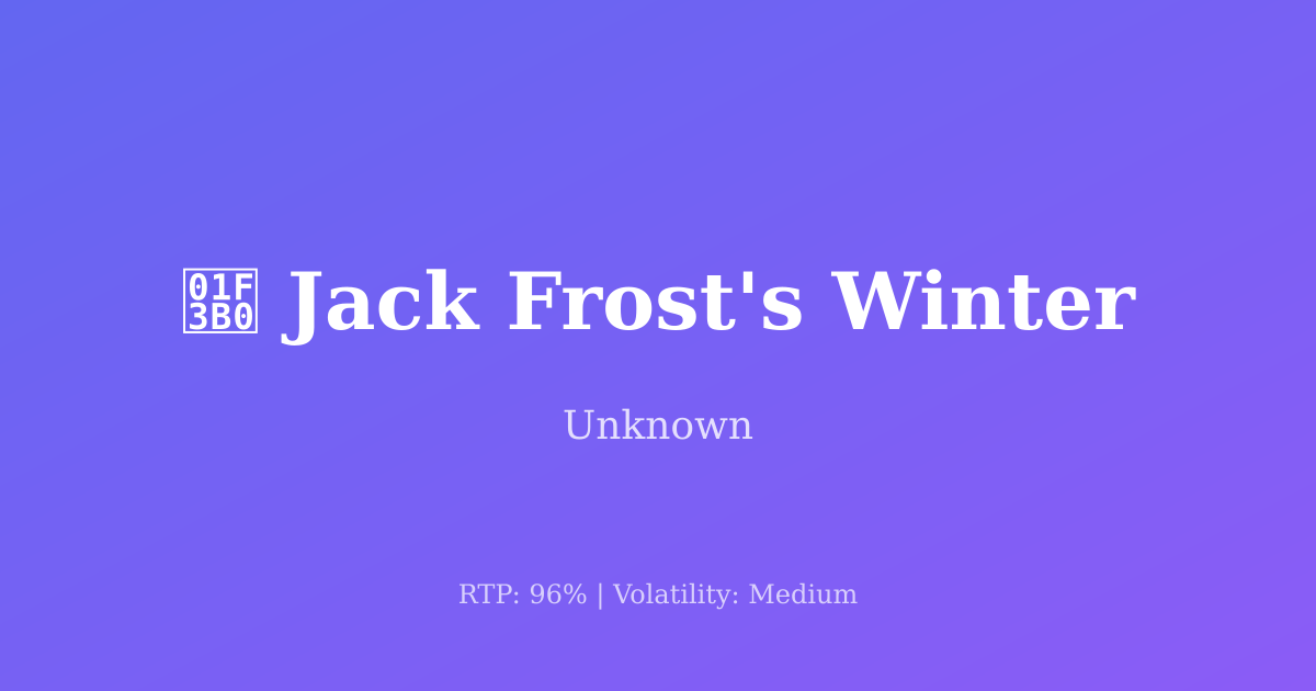 Jack Frost's Winter